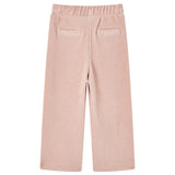 VidaXL Børnebukser 104 fløjl Lys pink