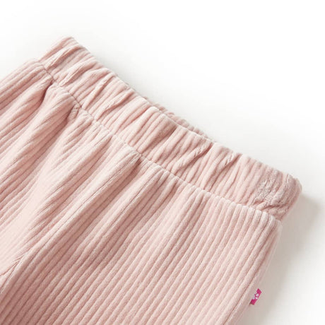 VidaXL Børnebukser 104 fløjl Lys pink