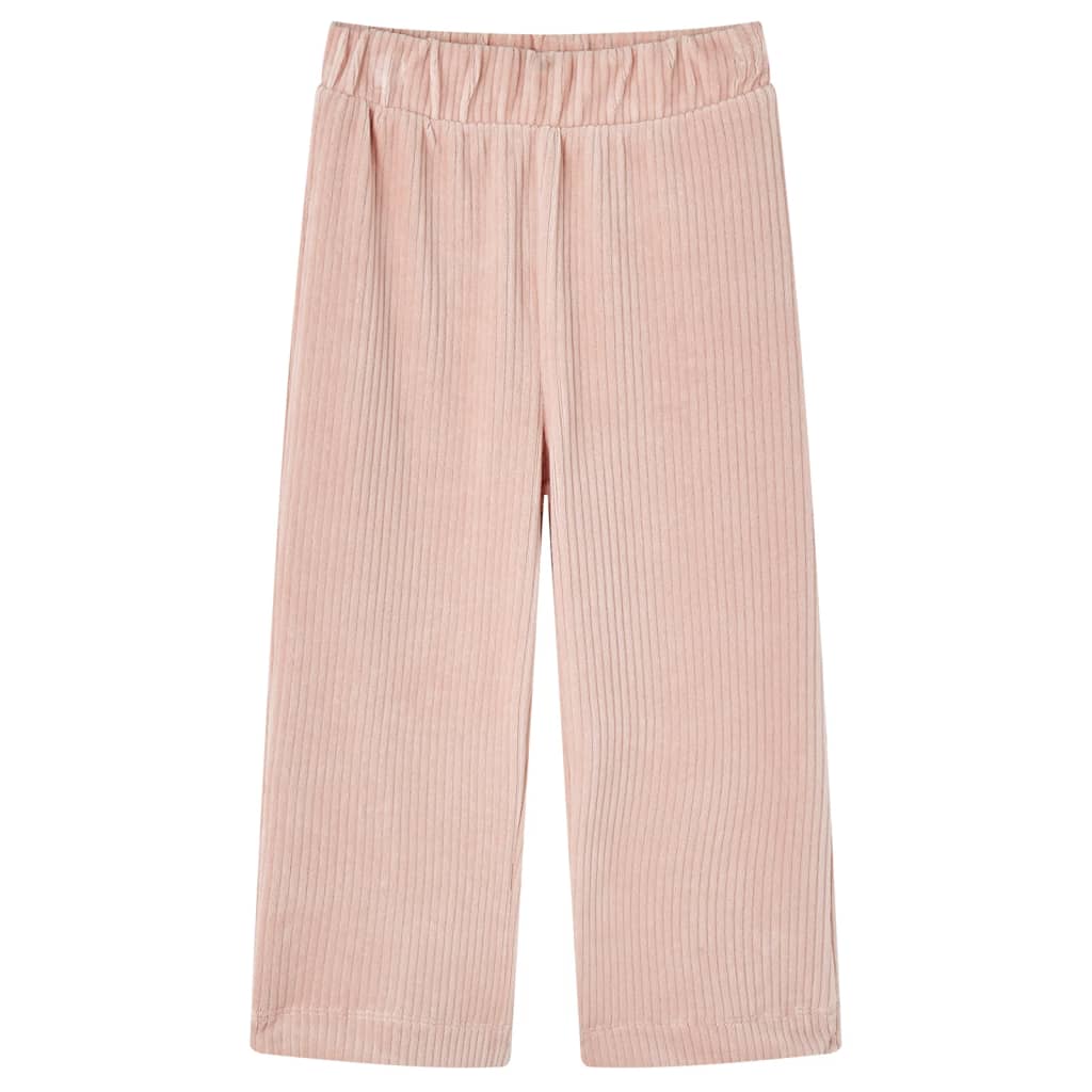 VidaXL Børnebukser 128 fløjl Lys pink