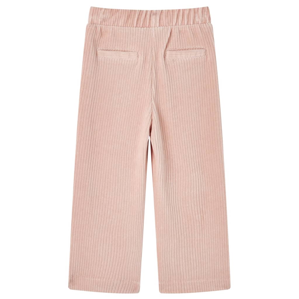 VidaXL Børnebukser 128 fløjl Lys pink