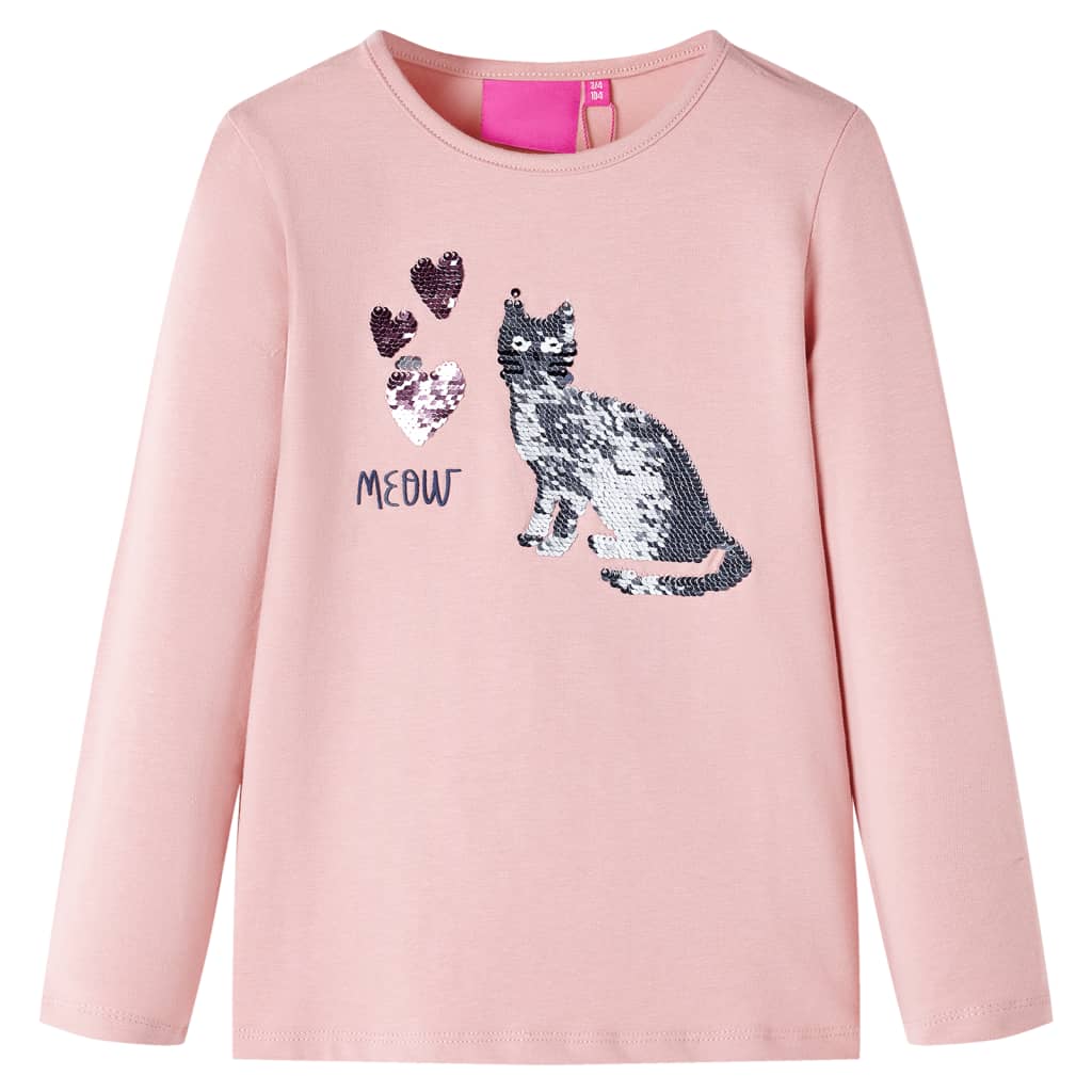 VidaXL børneskjorte med lange ærmer 104 lys pink