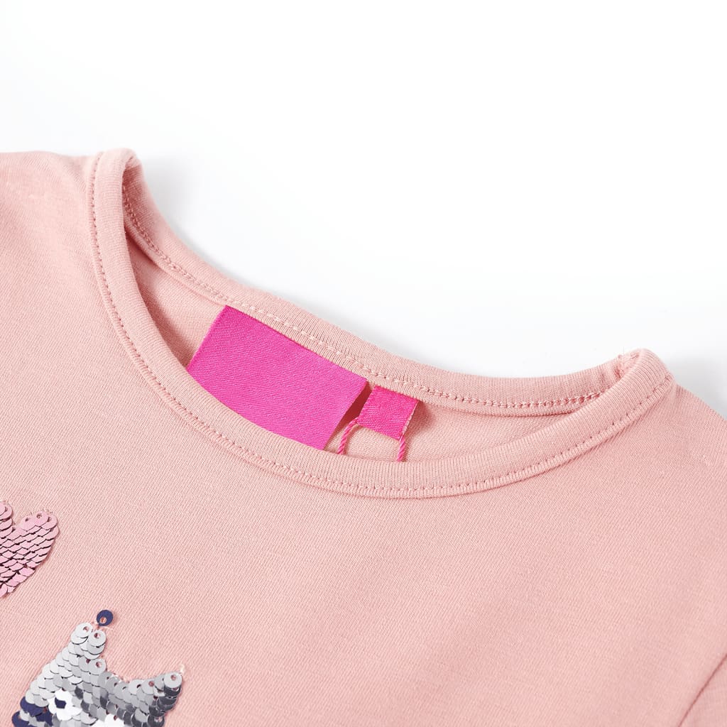 VidaXL børneskjorte med lange ærmer 104 lys pink