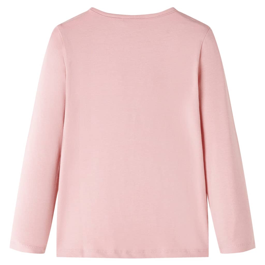 VidaXL børneskjorte med lange ærmer 128 lys pink