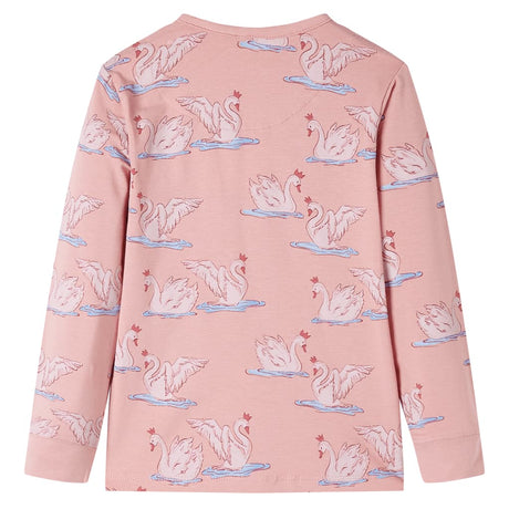 VidaXL Børnepyjamas med lange ærmer 92 lys pink