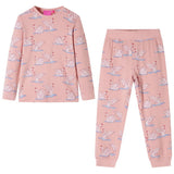 Vidaxl børnepyjamas med lange ærmer 104 lys pink
