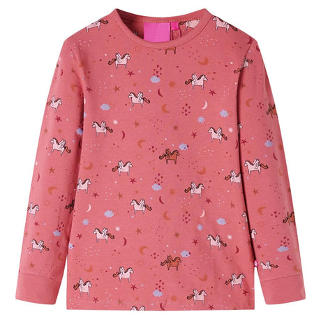 VidaXL Børnepyjamas med lange ærmer 116 old pink