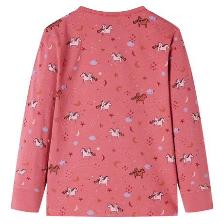VidaXL Børnepyjamas med lange ærmer 116 old pink