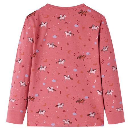 VidaXL børnepyjamas med lange ærmer 128 old pink