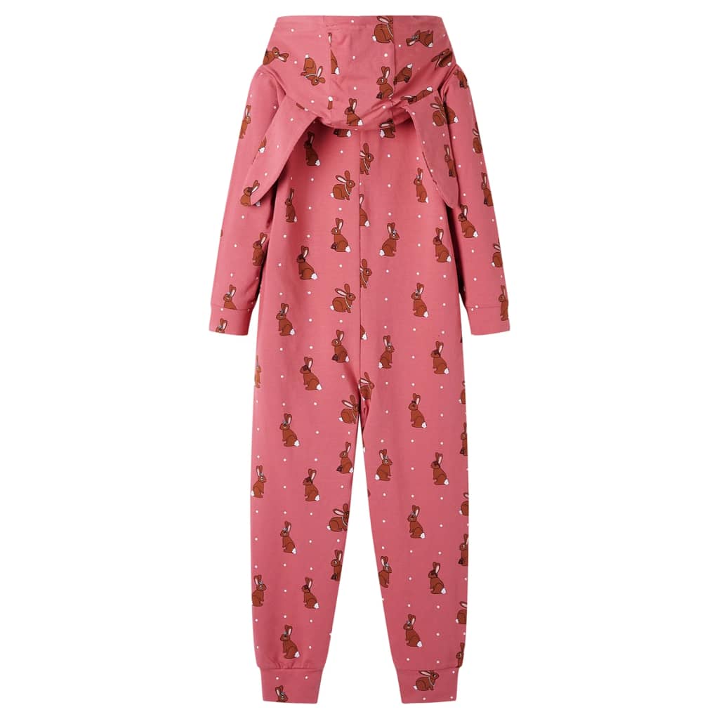 VidaXL Børne-body med hætte 128 old pink