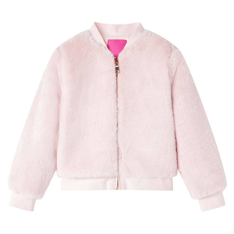 VidaXL børnefrakke 104 kunstig pels blød pink