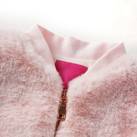 VidaXL børnefrakke 104 kunstig pels blød pink