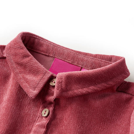 VidaXL børnekjole med lange ærmer fløjlsbukser 104 old pink