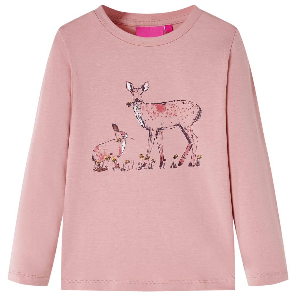 VidaXL børneskjorte med lange ærmer 92 pink
