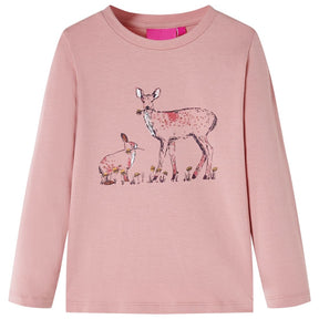 VidaXL Børneskjorte med lange ærmer 140 pink