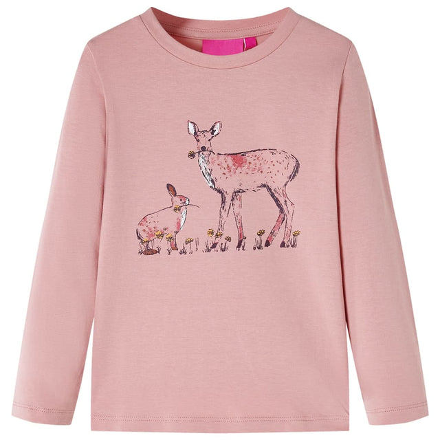 VidaXL Børneskjorte med lange ærmer 140 pink