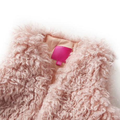 VidaXL børne cardigan kunstig pels 92 lys pink