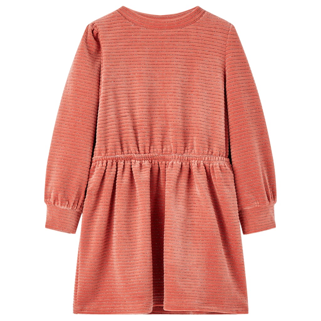 VidaXL børnekjole med lange ærmer 92 medium pink