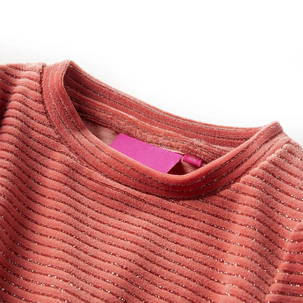VidaXL børnekjole med lange ærmer 92 medium pink
