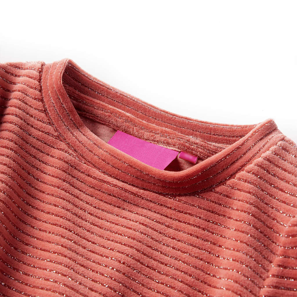 VidaXL Børnekjole med lange ærmer 140 medium pink