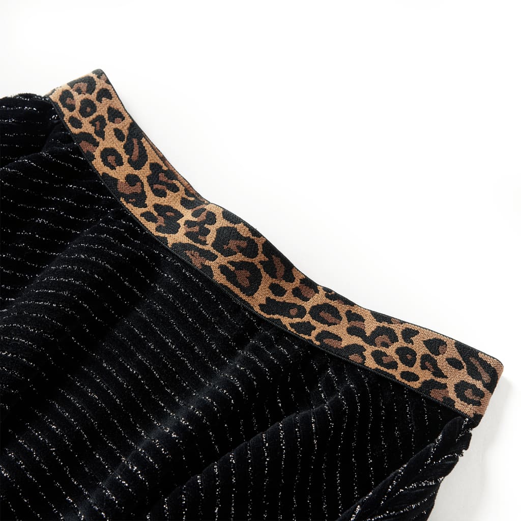 VidaXL børneskørt med leopard linning 116 sort