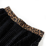 VidaXL børneskørt med leopard linning 128 sort