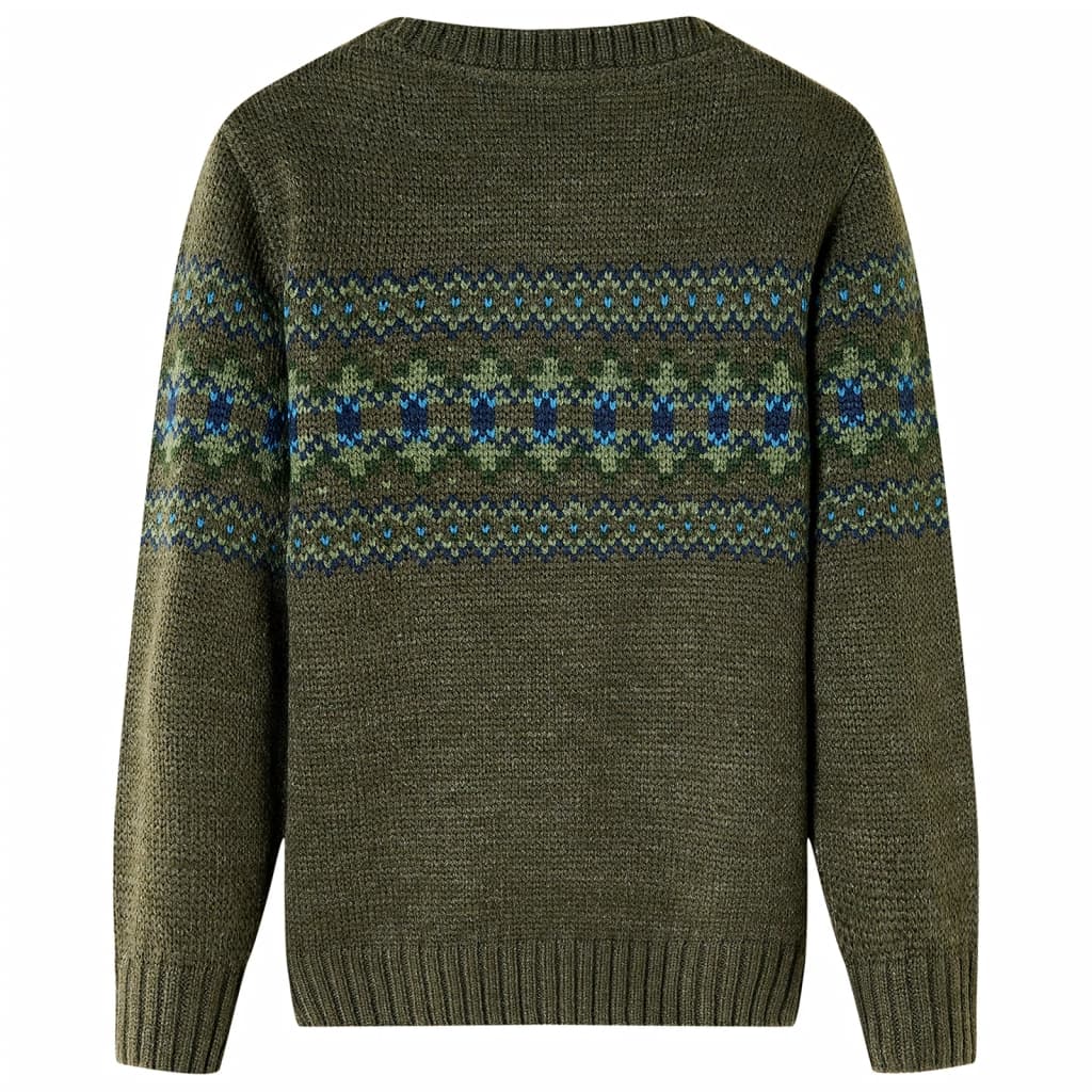 Vidaxl børnetrøje strikket 92 khaki