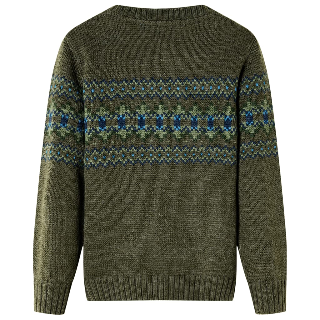 Vidaxl børnetrøje strikket 116 khaki