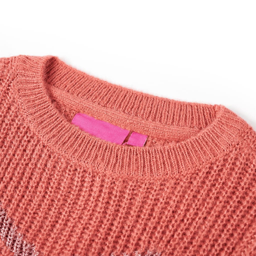 VidaXL Børnetrøje strikket 92 medium pink