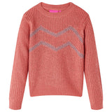 VidaXL Børnetrøje strikket 104 medium pink