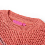 Vidaxl børnetrøje strikket 128 medium pink