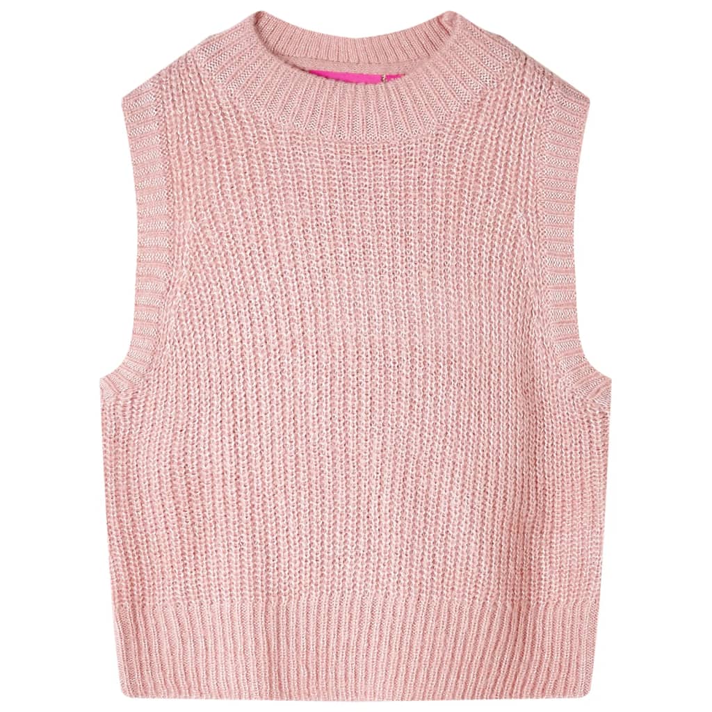 Vidaxl børnespencer strikket 128 lys pink