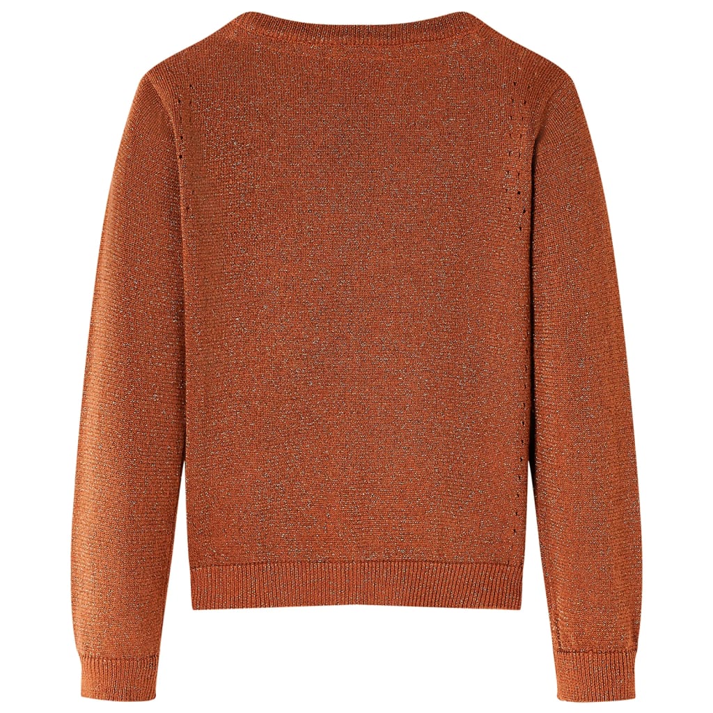 Vidaxl børne cardigan strikket 104 cognac farvet