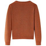 Vidaxl børne cardigan strikket 116 cognac farvet