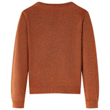 VidaXL børne cardigan strikket 128 cognac farvet