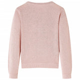 VidaXL børne cardigan strikket 116 blød pink