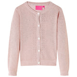 VidaXL Børnecardigan strikket 140 blød pink