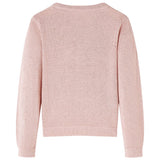 VidaXL Børnecardigan strikket 140 blød pink