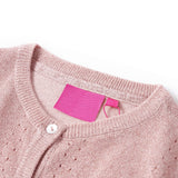 VidaXL Børnecardigan strikket 140 blød pink