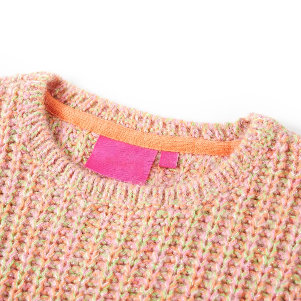 VidaXL børnetrøje strikket 128 blød pink