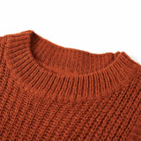 Vidaxl børne spencer strikket 116 cognac farvet