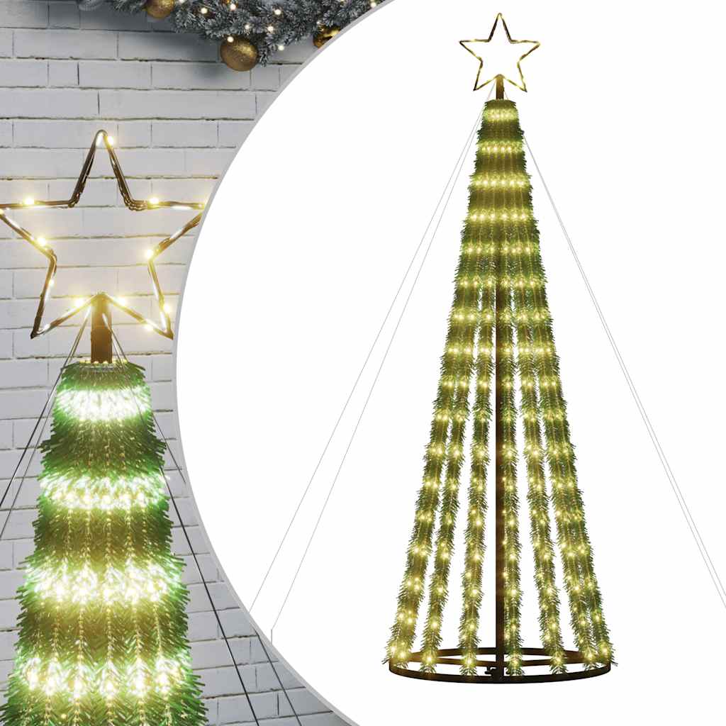 Vidaxxl LED juletræ 275 LEDs varm hvid 180 cm