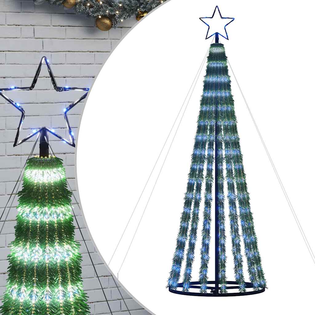 Vidaxxl LED juletræ 275 LEDs 180 cm blå