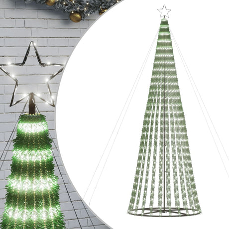Vidaxxl LED juletræ 688 LED'er kold hvid 300 cm