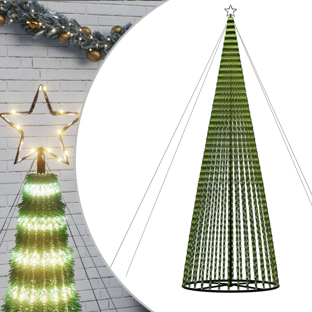 Vidaxxl LED juletræ 1544 LEDs 500 cm varm hvid