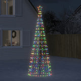 VidaXL LED juletræ med pigge 570 LEDs farverige 300 cm
