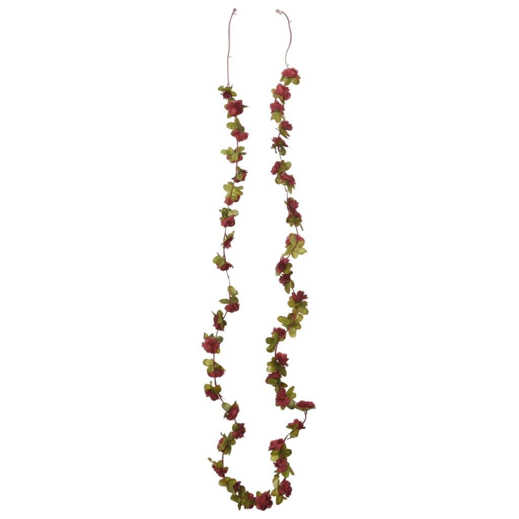Vidaxx blomsterguirlander 6 stk 250 cm vinrød