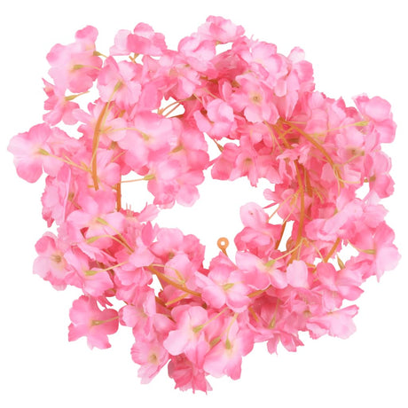 Vidaxx blomsterguirlander 6 stk 180 cm mørk pink