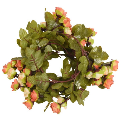 VidaXL blomsterguirlander 6 stk 215 cm solopgang rød