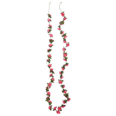 Vidaxx blomsterguirlander 6 stk 240 cm rød pink