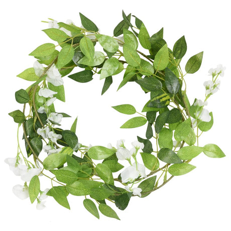 VidaXL blomsterguirlander 6 stk 200 cm hvid